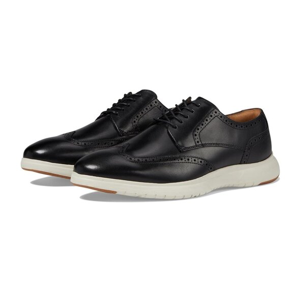 NIB - Florsheim Dash Wingtip Oxford, Black/White - Size 10.5 Wide